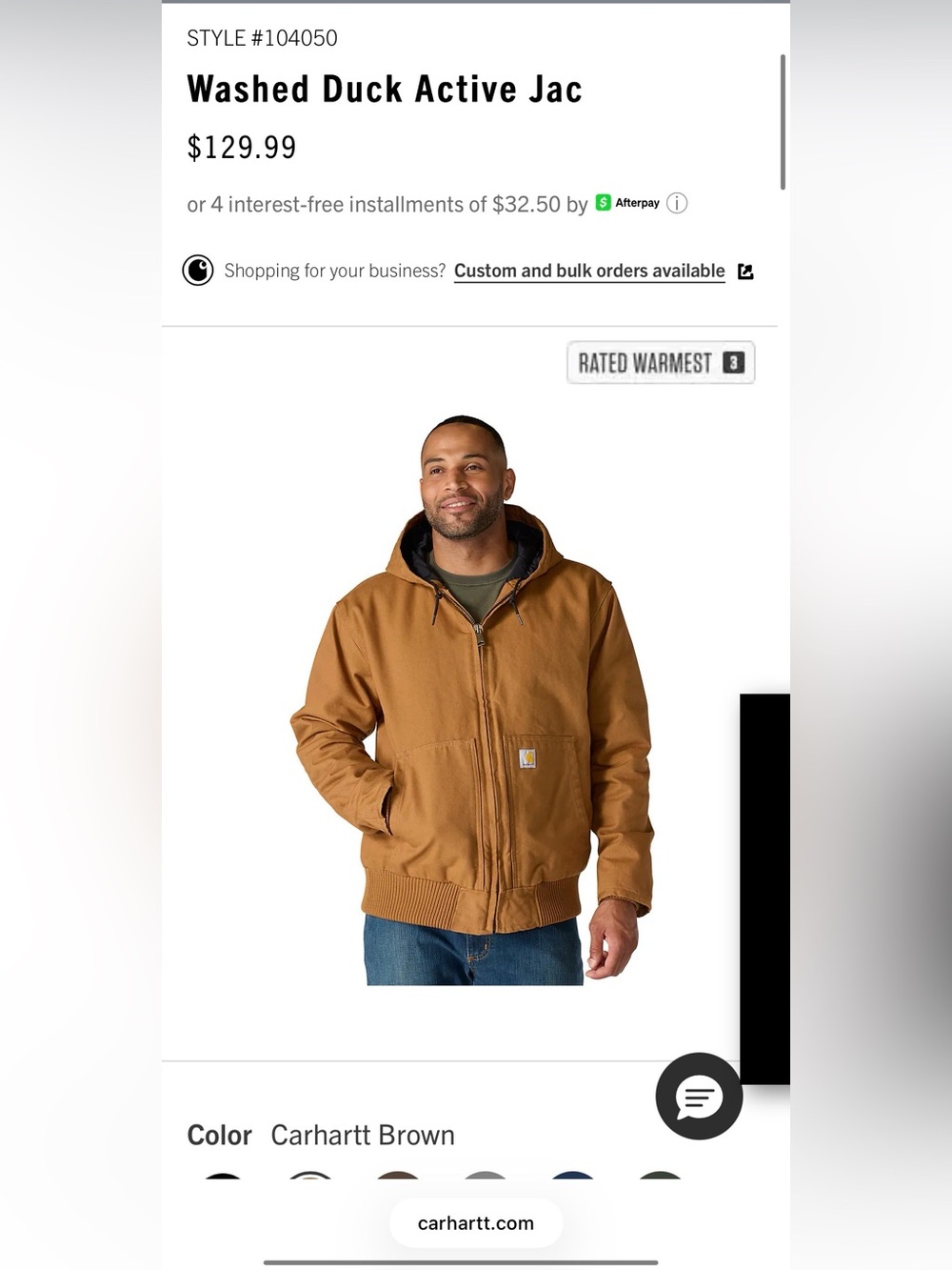 Carhartt Brown Hooded Jacket